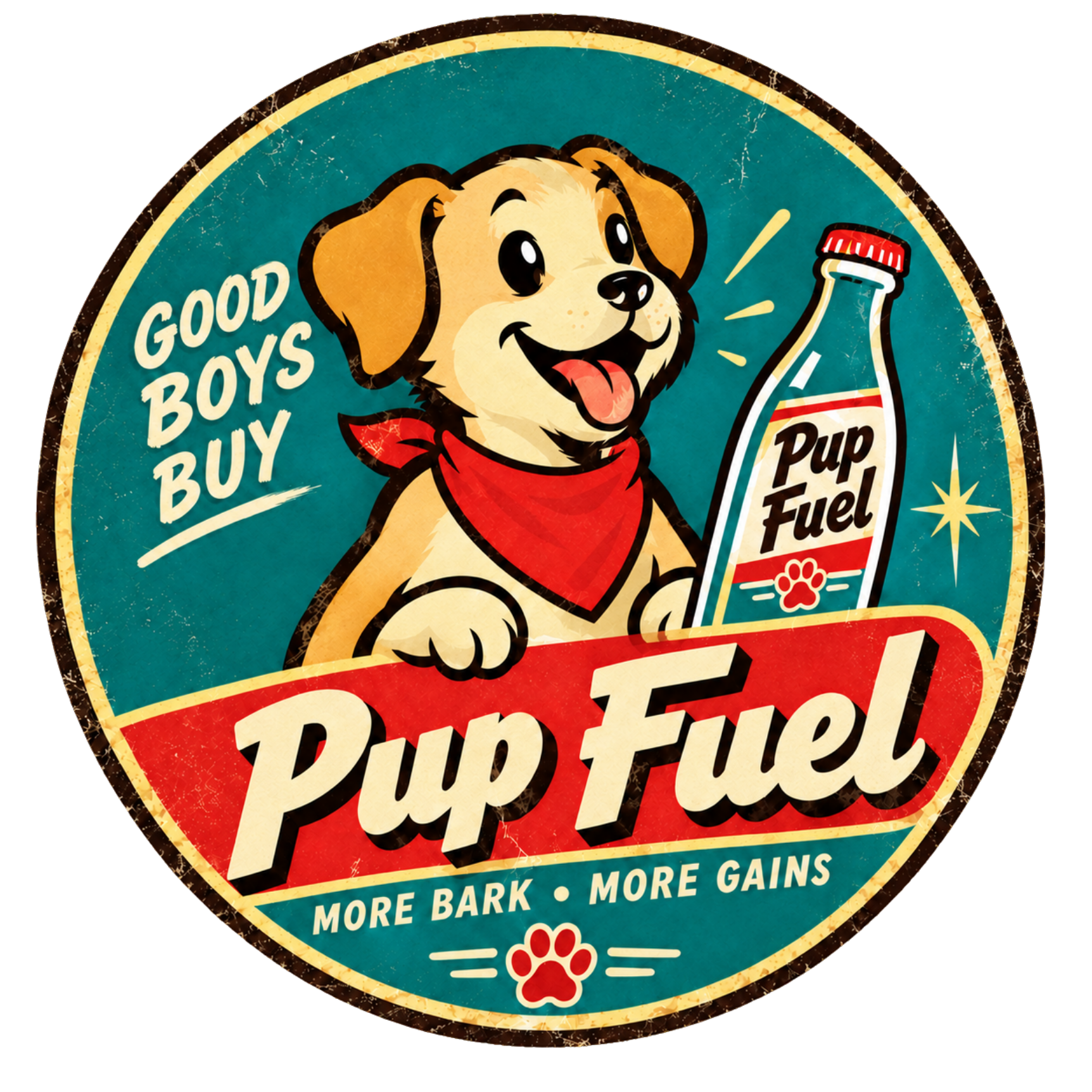 Pup Fuel vintage badge